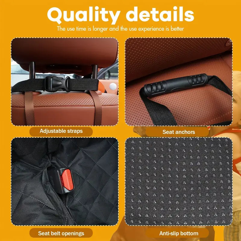 Waterproof Dog Car Seat Protector with Hard Base – Ultimate Backseat Shield