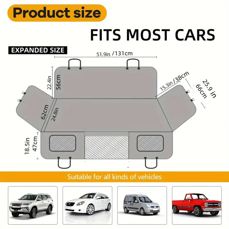 Waterproof Dog Car Seat Protector with Hard Base – Ultimate Backseat Shield