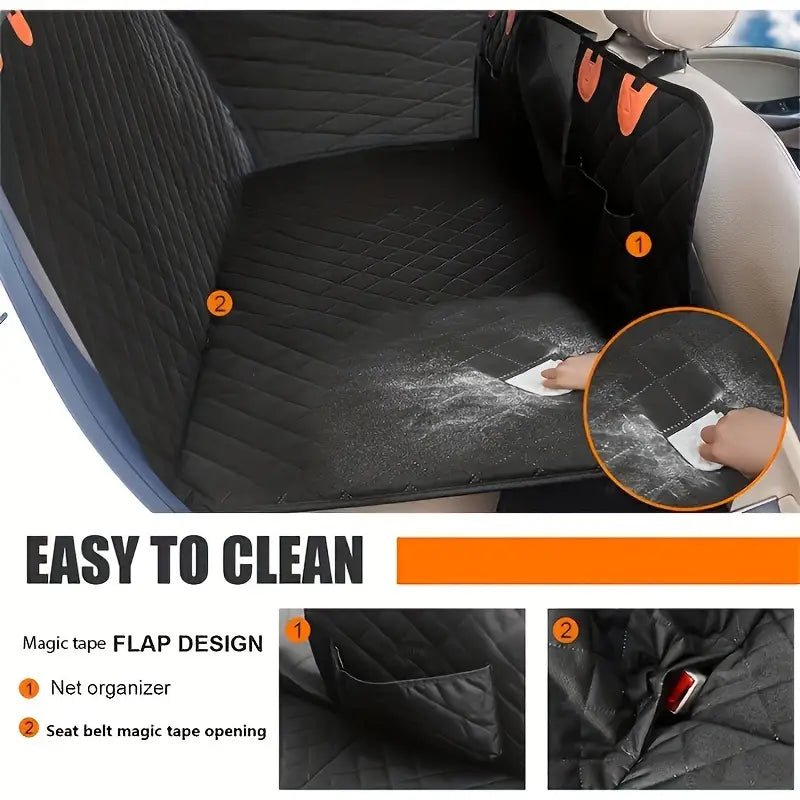 Waterproof Dog Car Seat Protector with Hard Base – Ultimate Backseat Shield